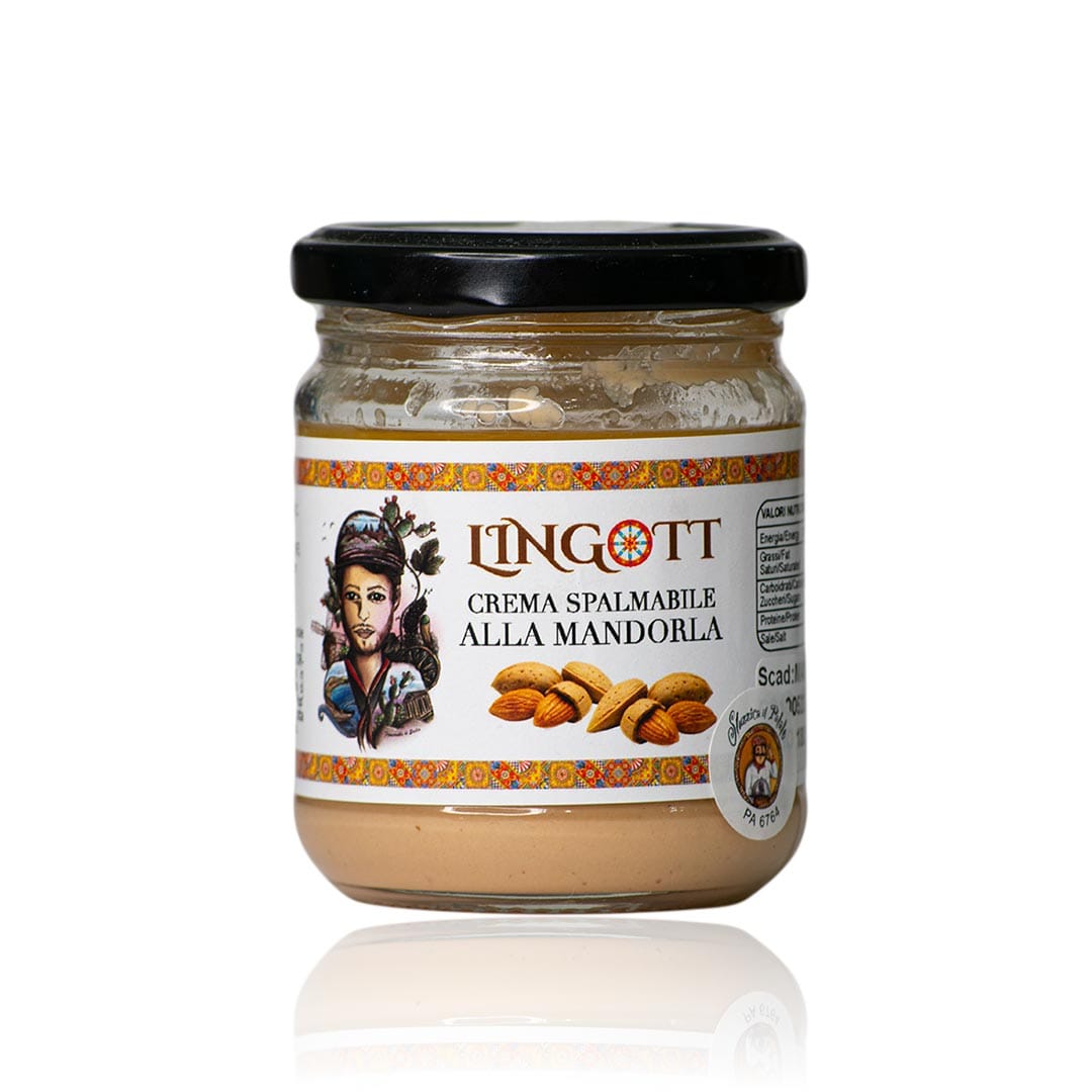 Crema Spalmabile alla Mandorla "Lingott" (180g): L'Oro Bianco di Sicilia 1 Crema Spalmabile alla Mandorla "Lingott" (180g): L'Oro Bianco di Sicilia