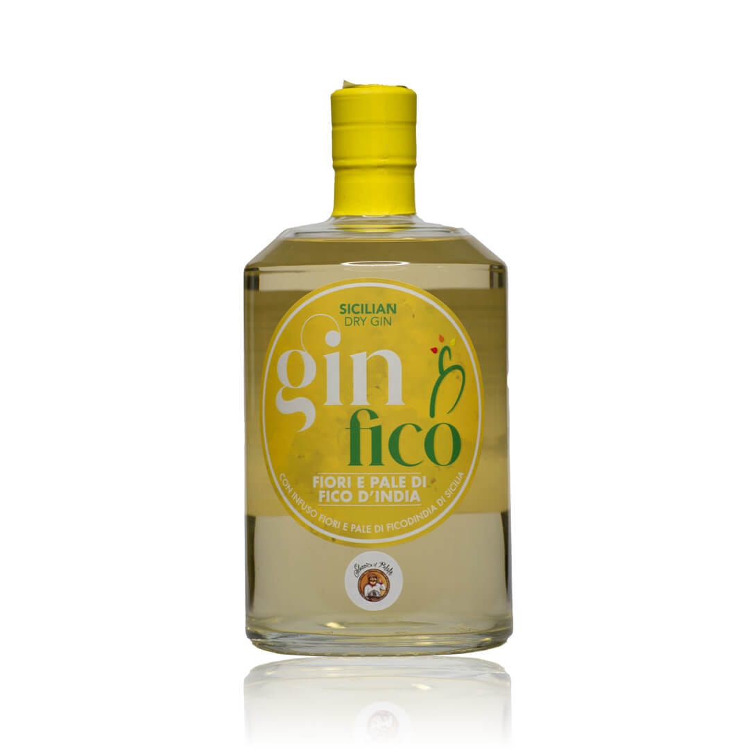 Sicilian Dry Gin "Gin Fico" con Fiori e Pale di Ficodindia 1 Sicilian Dry Gin "Gin Fico" con Fiori e Pale di Ficodindia