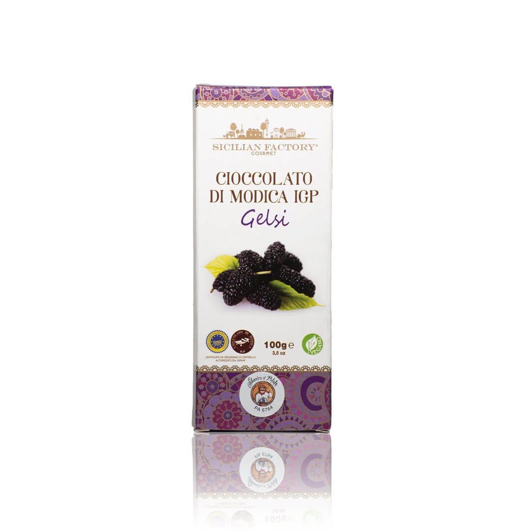Cioccolato di Modica IGP ai Gelsi (100g) 1 Cioccolato di Modica IGP ai Gelsi (100g)