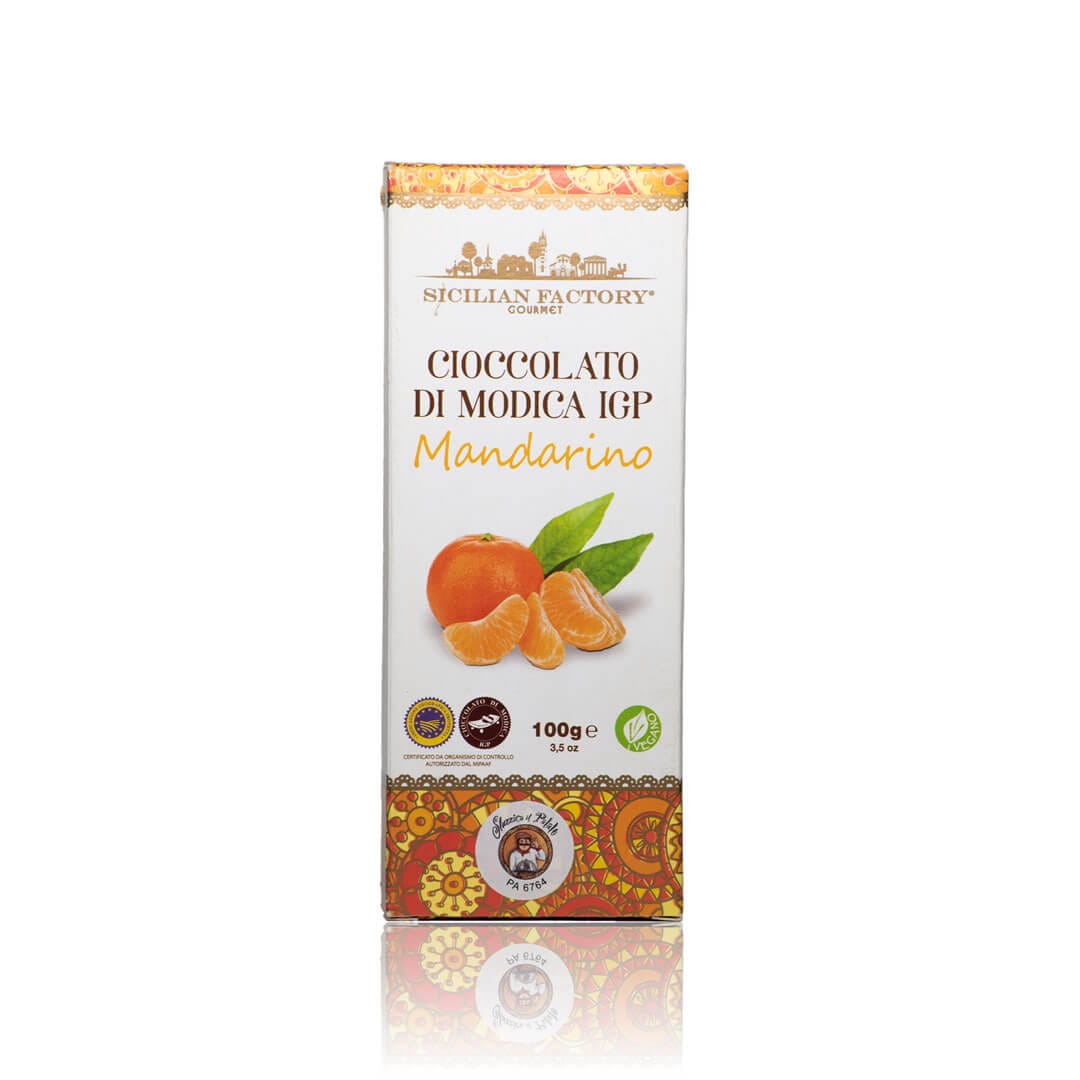Cioccolato di Modica IGP al Mandarino (100g) 1 Cioccolato di Modica IGP al Mandarino (100g)