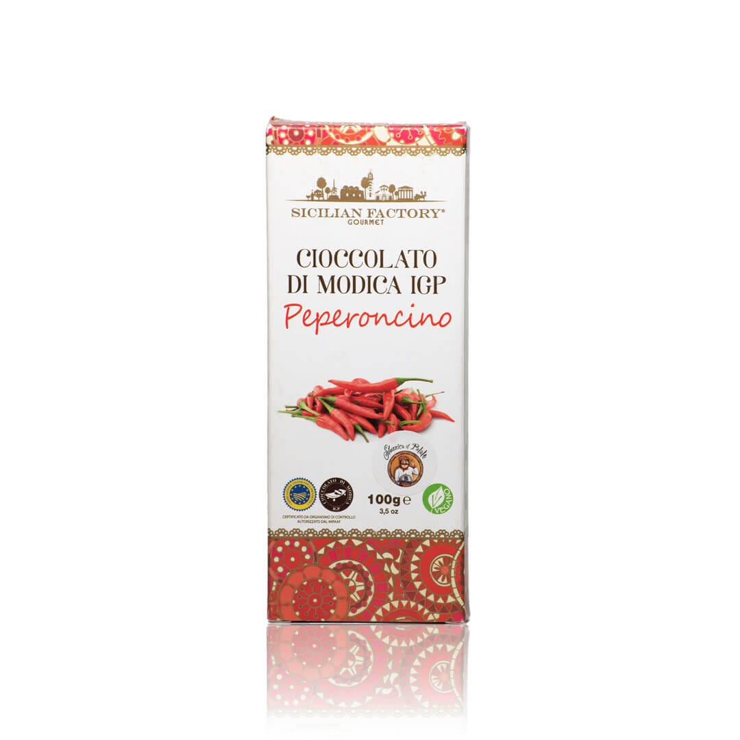 Cioccolato di Modica IGP al Peperoncino (100g) 1 Cioccolato di Modica IGP al Peperoncino (100g)