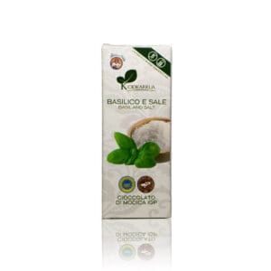 Cioccolato di Modica IGP al Basilico e Fior di Sale (100g)