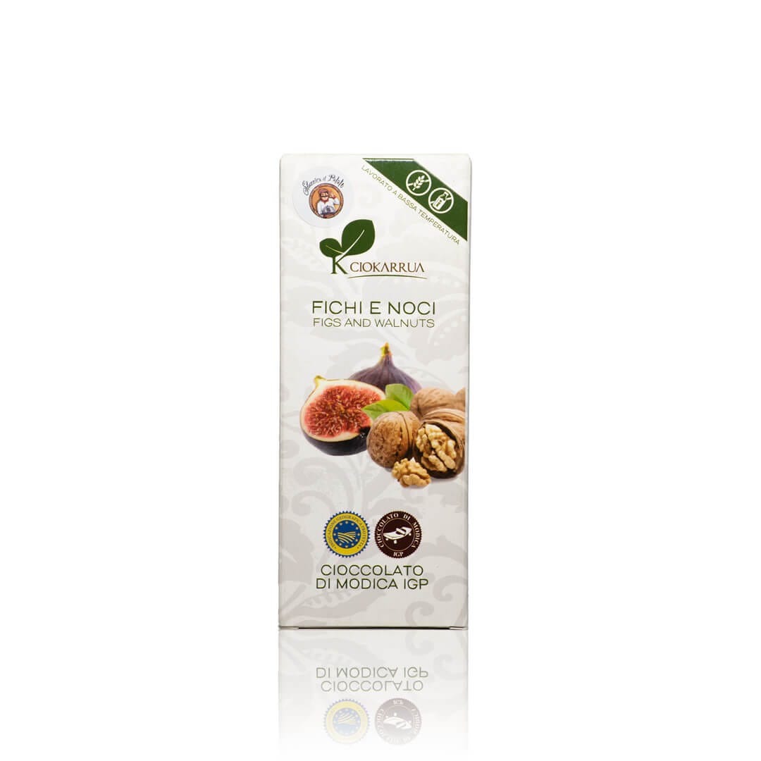 Cioccolato di Modica IGP con Fichi e Noci (100g) 1 Cioccolato di Modica IGP con Fichi e Noci (100g)